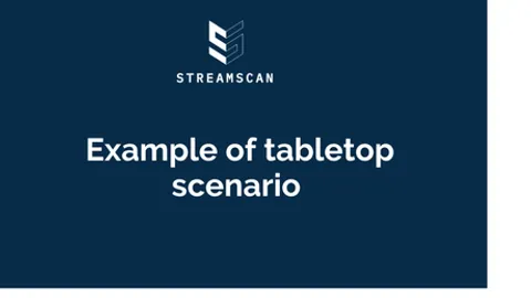 Example of a tabletop scenario (cyberattack simulation)