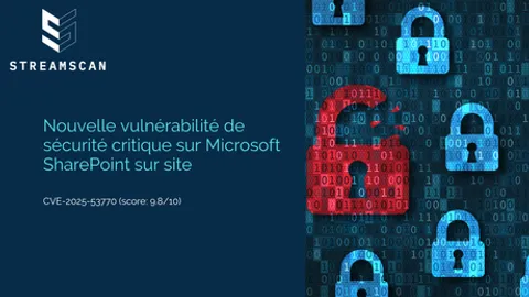 Vulnérabilité de sécurité critique dans Microsoft Sharepoint on prem (CVE-2025-53770 score de 9.8/10)
